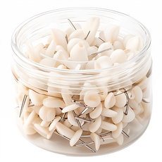 OTO歐迪奧文具 美式工字型圖釘 23mm 奶油黃, 300入, 1盒