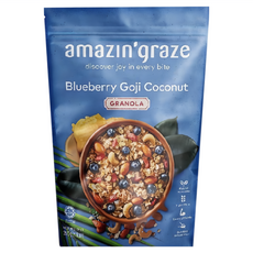 Amazin' Graze 堅果穀物燕麥脆片 藍莓枸杞椰子口味 250g 無油炸 高纖, 1包