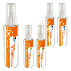 銀立潔 奈米銀絲抑菌噴霧, 60cc, 5瓶