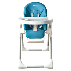 Nipper 輕便型多功能可調式高腳餐椅, 藍色