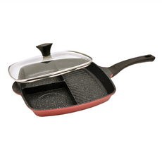 GOZENBO 御膳坊 岩板三格平底煎鍋組 28 x 28 x 4.3cm, 28cm, 1組