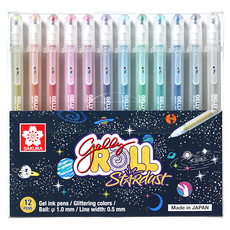 GELLY ROLL 櫻花星座亮彩筆 - 兒童安全無毒, 12色, 1組