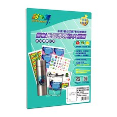 COLOR DANCE 彩之舞 進口雷射光面透明防水標籤 耐用不易撕破 高透明度材質 適用於展示、櫥窗佈置、產品標籤, 1格, 10張