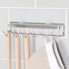 Spiderloc 無痕廚具掛勾架 6鉤 銀色, 1個