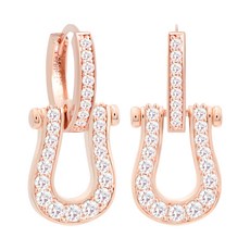 Blyn JK249 女士奢華日常14K金針易扣式耳環