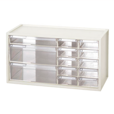 SHUTER 樹德 A9-2110 小型零件分類箱 (13抽) 黑色/白色