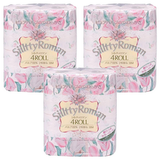 四國特紙 Silltty Roman 捲筒衛生紙 100%紙漿 雙層 30M 柔軟絲滑, 4捲, 3包
