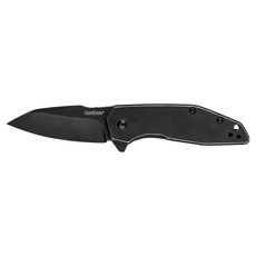 美國Kershaw 折刀gravel 8Cr13MoV鋼刀刃 不銹鋼握柄 KS2065 露營刀具, 1入, 黑石洗面