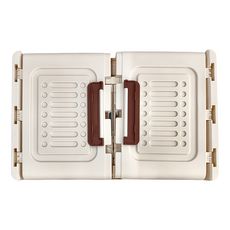 磁吸折疊收納箱 四層 PP+PS, 杏色, 1個