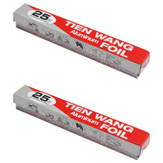 TW 天王 鋁箔 1呎 廚房燒烤烘焙保鮮必備, 2盒, 750cm