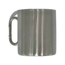 FANCY LIFE 登山扣環隔熱杯 300ml, 不鏽鋼色, 1個