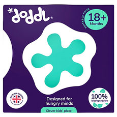 doddL 人體工學兒童學習餐具 飛碟盤, 18個月以上適用, 1個