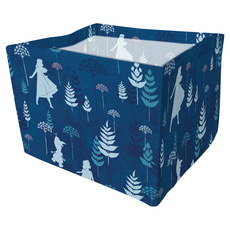 收納王妃 迪士尼收納系列 冰雪收納桶 方, 藍色剪影, 1個