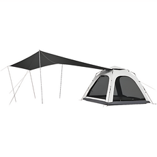 Naturehike 挪客 Ango自動帳篷 帶天幕 CNK2550WS010 240 x 240 x 185 8.5kg, 山谷灰, 4人