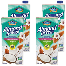 BLUE DIAMOND 藍鑽 Almond Breeze 無糖原味杏仁椰奶飲, 946ml, 4瓶