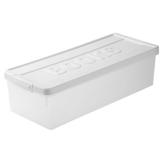 上手家居 漫畫書本/小說/遊戲片收納盒 附鋸齒書擋 透明色 可疊加, 1個