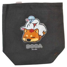 CCHING 青青文具 豆卡手提袋 (休息一下) 棉布收納用, 1個, 黑色