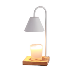 實木融蠟燈 白色燈罩 定時調光 木質底座