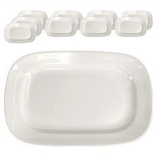 TATUNG 大同磁器 長方皿 10入組, 10件組長方皿, 白色, 1組