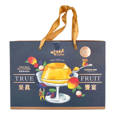 吃果籽 果真饗宴果凍布丁禮盒 芒果 6個, 660g, 1盒