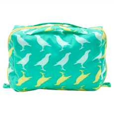 in Blooom 印花樂 拉鍊大開口防水收納包, M(27 x 19 x 16cm), 台灣八哥 樂園綠色