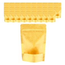 Mr. Baking 牛皮開窗六兩夾鏈立袋 50個/包, M 22 X 15 X 4cm, 單色, 1包, M 22 X 15 X 4cm