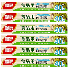 楓康 食品用PE保鮮膜, 40m, 6盒
