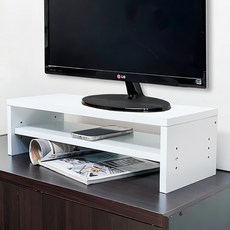 LIHIT LAB.螢幕增高架 59 x 25 x 10cm 桌面收納, 白色