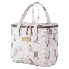 Kwang Min 英倫風保溫保冷防水便當袋 粉小兔, 中款(25 x 16 x 23cm), 1個