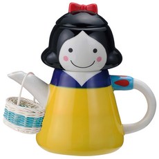 SunArt 日本設計 白雪公主杯壺組 點綴生活 療癒系餐具, 1個, 白雪公主杯壺 + 小提籃, 混和顏色