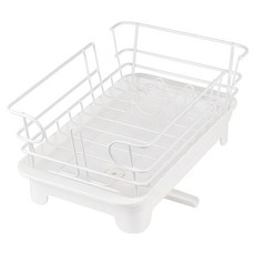 FREIZ 和平 Blance 導流式碗盤餐具瀝水籃, 白色, 1層, 1個