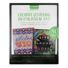 Crayola 繪兒樂 經典藝術字描摹本, 內含40頁黑色與灰色特種紙