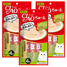 INABA CIAO 啾嚕 肉泥, 雞肉 + 雞高湯, 56g, 3袋