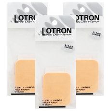 LOTRON 水粉兩用粉撲 L-103 柔軟天然乳膠海綿 規格5.7*4.3*0.8cm, 款式隨機, 3個