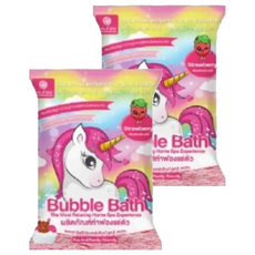 Saboo 台灣公司貨 泡沫沐浴粉 STRAWBERRY 草莓, 100g, 2包