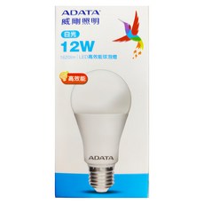 ADATA 威剛 LED高效能球泡燈 12W, 白光, 20個