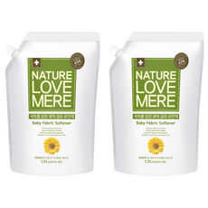NATURE LOVE MERE 嬰兒衣物柔軟精補充包, 1.3L, 2包
