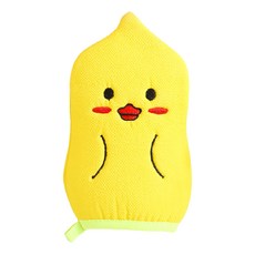 JAR嚴選 兒童加厚雙層搓澡神器 小黃沐浴組 寶寶洗澡巾 沐浴用品, 1組