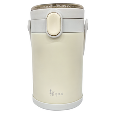 Hi CHEF 掌廚 可樂膳手提不鏽鋼保溫三層餐盒, 米白色, 1組