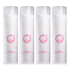 FOOTPURE 第三代鞋蜜粉 玫瑰香氛, 抗菌防止腳臭, 吸附腳汗保持乾爽, 穿鞋不穿襪, 100ml, 4瓶