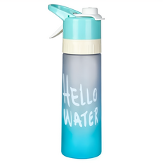 霧面降溫噴霧戶外運動隨身水壺 7 x 7 x 26cm, 藍色, 650ml, 1個