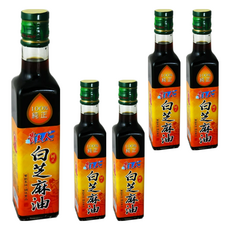 貴夫人 白芝麻油, 100%純正, 泰國頂級純小白芝麻, 古法手工製造, 250ml, 5瓶