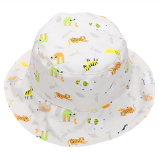 flapjackkids 雙面輕量遮陽帽 UPF50+, S, 動物園 灰色