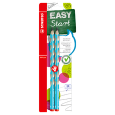 STABILO 思筆樂 EASYgraph 洞洞鉛筆右手HB 3.15mm, 淺藍, 2支