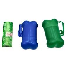 寵物拾便袋 + 骨頭收納盒 2個, 顏色隨機, 1組, 20張