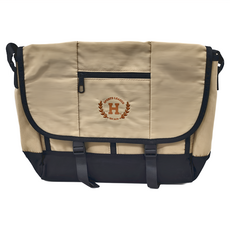 NCAA 校徽LOGO側背包，32中卡其色, 37 x 34 x 12cm, 卡其色