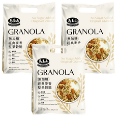 馬玉山 無加糖經典麥香堅果穀脆, 200g, 3袋