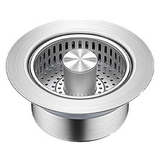 升級版廚房防蟲防臭水槽彈跳過濾器 款式隨機 不鏽鋼色, 1個, 1入