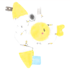 Snoozebaby 布標手搖鈴 芬尼魚, 100%純棉, 天鵝絨, 尺寸21cm, 適用年齡: 0個月, 1個