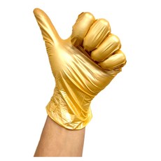 MEDIHAND 美恆 NBR珠光手套 無粉手套 丁腈合成橡膠, M, 金色, 1盒